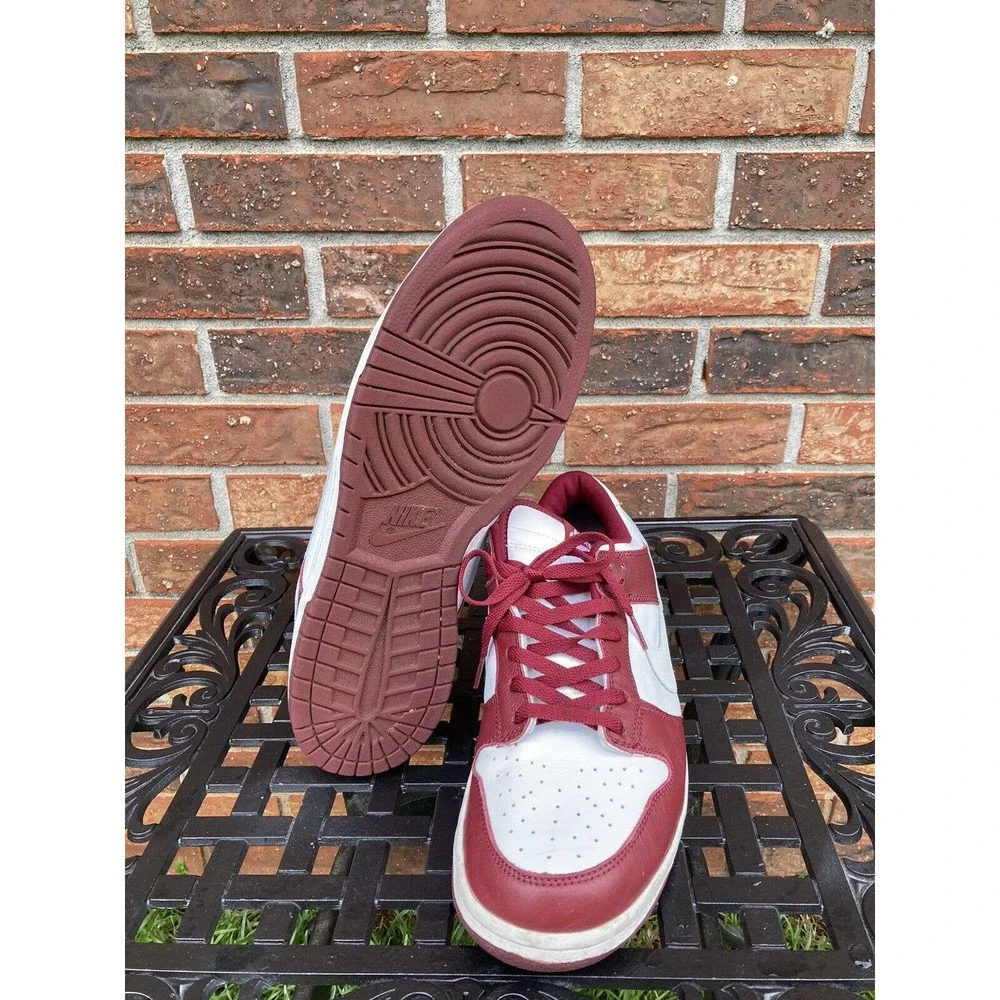 Rare Vintage Nike Dunk Low 2003 Team Red Burgundy‎ White 624044-613 Size 13